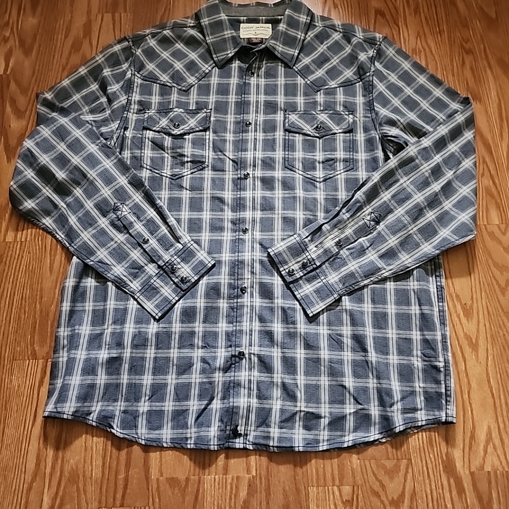 New Cody James Snap Up‎ Long Sleeve Dress Shirt Xxl Western, Cowboy NPR